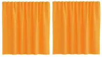 vidaXL Voile Vorh&auml;nge mit Stangentaschen 2 Stk. Orange