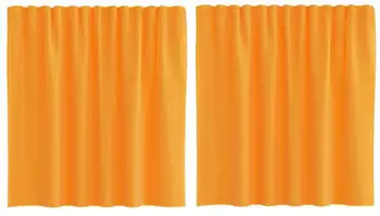 vidaXL Voile Vorh&auml;nge mit Stangentaschen 2 Stk. Orange (4102191)