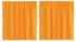 vidaXL Voile Vorhänge mit Stangentaschen 2 Stk. Orange (4102191)