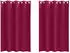 vidaXL Verdunkelungs-Vorhänge mit Ringen 2 pcs Weinrot 175 x 140 cm (4107354)