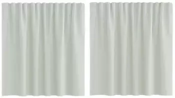 vidaXL Voile Vorh&auml;nge mit Stangentaschen 2 Stk. Hellgrau (4102206)