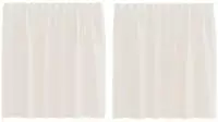 vidaXL Voile Vorh&auml;nge mit Lasche 2 Stk. Creme