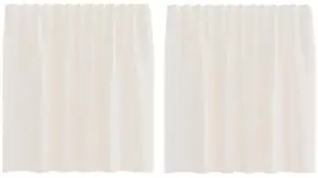 vidaXL Voile Vorh&auml;nge mit Lasche 2 Stk. Creme (4102266)