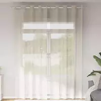 vidaXL Voile Vorh&auml;nge mit &Ouml;sen 2 Stk. Creme 140x260 cm