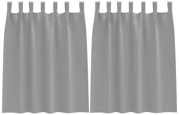 vidaXL Verdunkelungs-Vorh&auml;nge mit Ringen 2 pcs Hellgrau 140 x 140 cm (4107563)