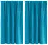 vidaXL Verdunkelungs-Vorhänge mit Ringen 2 pcs Türkis 140 x 140 cm (4107528)