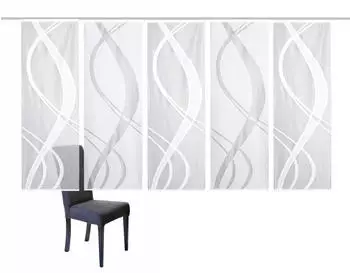 Home Wohnideen Tibaso 57x175cm 5 Stk. wei&szlig;