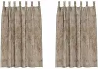 vidaXL Samtvorh&auml;nge 2 stk. Champagner 175 x 140 cm Samt