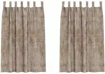 vidaXL Samtvorh&auml;nge mit &Ouml;sen, champagner, 175x140cm, 2 St&uuml;ck