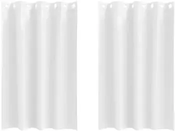 vidaXL Verdunkelungsvorh&auml;nge mit Ringen 2 Stk. reinwei&szlig; 175x140cm Polyester (4107384)