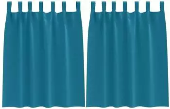 vidaXL Verdunkelungsvorh&auml;nge mit Ringen 2 Stk., t&uuml;rkis, 140x140cm (4107638)