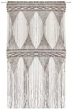 vidaXL Makramee Vorhang Taupe 140x240cm Baumwolle (323984)