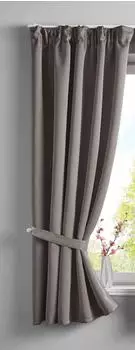 Gardinenbox Newyork Verdunkelungsvorhang verdeckte Schlaufen taupe 160x140cm (202020610-011)