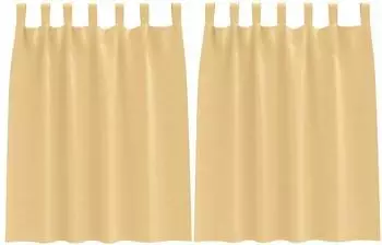 vidaXL Verdunkelungs-Vorh&auml;nge mit Ringen 2 pcs Beige 140 x 140 cm (4107533)
