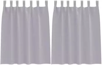 vidaXL Verdunkelungsvorh&auml;nge mit Ringen, Polyester, metallisches grau, 2 Stk. (4107578)