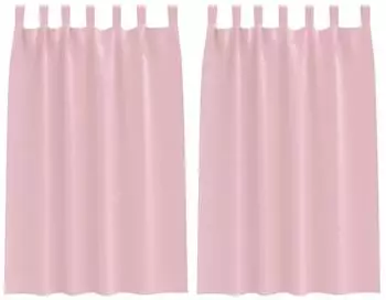vidaXL Verdunkelungsvorh&auml;nge mit Ringen, babyrosa, Polyester (4107629)