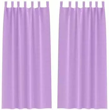 vidaXL Verdunkelungsvorhänge mit Ringen lila 225x140cm, 2 Stk. (4107600)