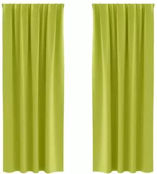 vidaXL Verdunkelungsvorhänge mit Ringen 2 St. grün 260x140cm Polyester (4107502)
