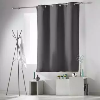 Douceur d'Intérieur Ösenschal, verdunkelnd, Polyester, schiefergrau, 140x180cm