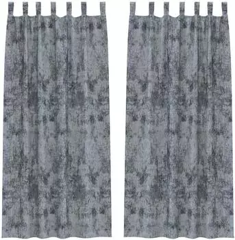 vidaXL Samtvorh&auml;nge mit &Ouml;sen 2 St&uuml;ck silbergrau 260x140cm (4107722)