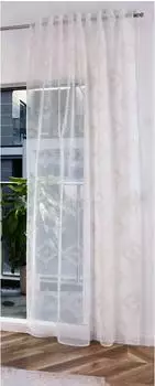 Gardinenbox Gardine Valencia Chevron Leinen-Optik, transparent, 245x145cm (2023460)