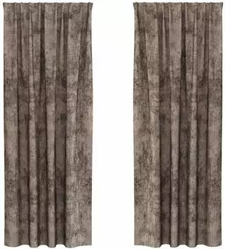 vidaXL Samtvorhänge mit Ösen, cappuccino, 245x140cm, 2 Stück (4107706)