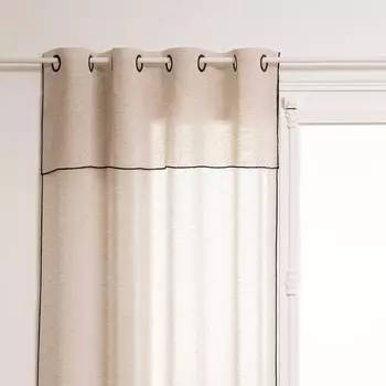 Atmosphera Voilage "Fred" Leinen 140x240cm wei&szlig;