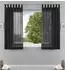 Gardinenbox Schlaufenschal transparent Voile, 140x175cm, schwarz, 2er-Pack
