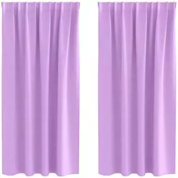 vidaXL Verdunkelungsvorhänge mit Ringen 2 Stk. lila 175x140cm Polyester (4107489)