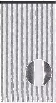 arsvita Flauschvorhang hellgrau-wei&szlig;, 90x220cm, Insektenschutz (11854-0005)