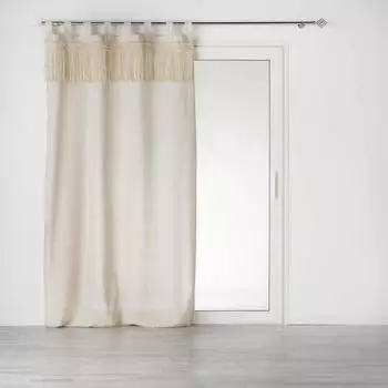 Douceur d'Int&eacute;rieur Samaya Schlaufenvorhang Polyester-Baumwolle Makramee-Motiv 140x240cm (1609954)