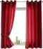 Gardinenbox Berlin Ösen-Vorhang Microsatin blickdicht, bordeaux, 2er-Set (20405N2)