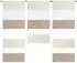 EXPERIENCE Mini Flächenvorhang Set beige/weiß, halbtransparent, 90x80cm (2280-13)