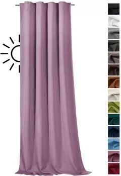 Heimtexland Typ139 Thermo-Verdunkelungsvorhang blickdicht, Kr&auml;uselband, mauve-aubergine (Typ139)