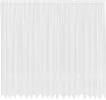 vidaXL Spitzenvorhang mit Vorhängen, Blumenmuster, weiß, 500x280cm, Polyester (4107811)