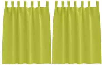 vidaXL Verdunkelungsvorhänge mit Ringen, apfelgrün, Polyester (4107608)
