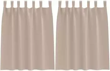vidaXL Verdunkelungsvorhänge mit Ringen, Polyester, taupe, 140x140cm