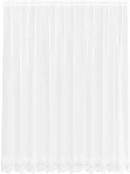 vidaXL Spitzenvorhang mit Vorhängen weiß 300x245cm Polyester