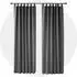 Deconovo Verdunkelungsvorhang mit Schlaufen, blickdicht, dunkelgrau, 140x175cm, 2er-Set (CT15726L-1D)