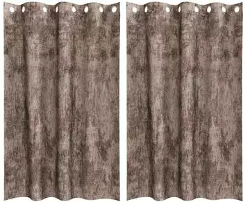 vidaXL Samtvorh&auml;nge mit &Ouml;sen, verdunkelnd, cappuccino, 140x175cm, 2 St. (4107669)