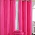 Homescapes Ösenvorhang 2er-Set, unifarben, pink, 117x137cm