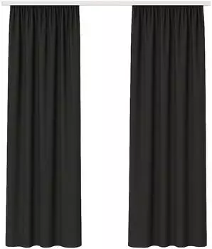 Bestlivings Dekoschal Ellen mit Universalband, blickdicht, schwarz, 140x145cm, 2er-Set (15126-006)