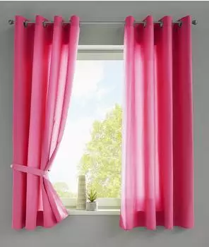 Gardinenbox Berlin &Ouml;senschal blickdicht, Microsatin, pink, 145x140cm (20405N2)