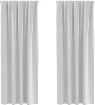 vidaXL Verdunkelungsvorhänge mit Ringen 2 Stk. helles Grau, Polyester (4107460)