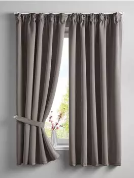 Gardinenbox NewYork Verdunkelungsvorhang Thermo blickdicht, Taupe, 140x160cm (202020610-2)