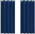 vidaXL Verdunkelungsvorhänge mit Ringen 260x140cm, dunkelblau, Polyester (4107367)