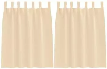 vidaXL Verdunkelungsvorhänge mit Ringen, creme, Polyester, 2er-Set (4107593)