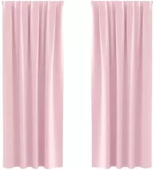 vidaXL Verdunkelungsvorh&auml;nge mit Ringen, 2 Stk., babyrosa, Polyester, 260x140cm (4107522)