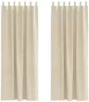 vidaXL Verdunkelungsvorh&auml;nge 2 stk. Creme 140 x 245 cm Samt