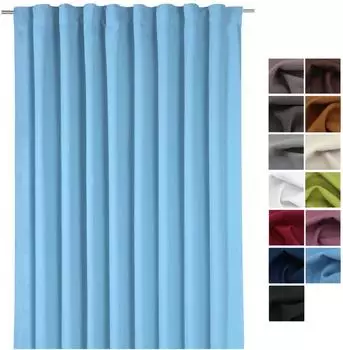 Heimtexland Typ139 Thermovorhang XXL verdunkelnd, blickdicht, 245x275cm, hellblau (SB-122)